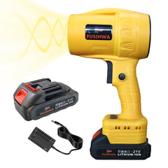 FUSIHWA front view of yellow blower showing compact design and portability benefit