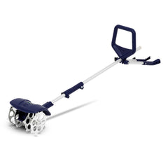 Fusion Drill Powered Tools front profile showing cultivator attached to drill for easy use