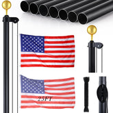 FuWeave front profile showing full assembled pole and flag, durable display benefit