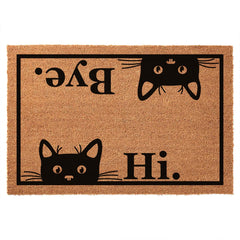 FUXKZJ front view cat design doormat adding playful curb appeal