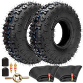 FVRITO front view of 4.10-4 tire and inner tube set showing full kit benefit