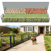 FXW front view of assembled garden fence showing full coverage and curb appeal
