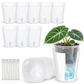 FYRIXONE front view of white pot set showing sleek design and tidy display