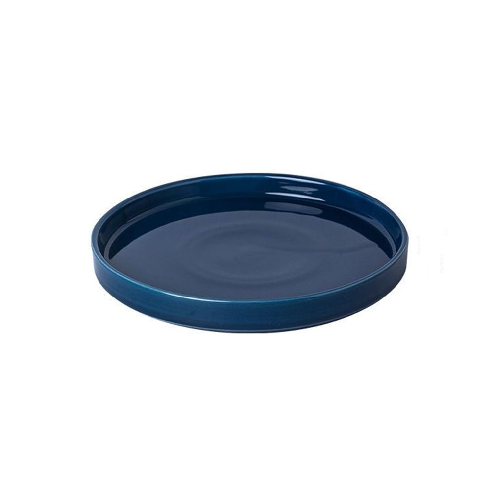Fzfeiyy blue ceramic saucer front view protects surfaces