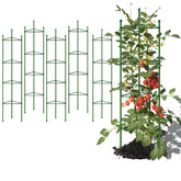 G-LEAF front view of six 5ft tomato cages, durable support