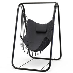 G TALECO GEAR front view of hammock chair showing stable A-frame and seat comfort