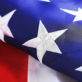 G128 front view full flag showing patriotic presence and durable design