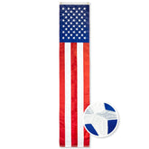 G128 front view of vertical bunting showing full flag and colors for striking display
