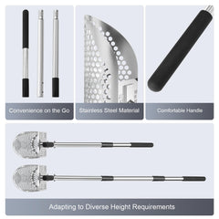 GADFISH assembled scoop with extension pole enabling upright digging and less bending