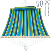 gafete front view hammock showing full spreader bar and roomy bed for two