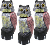 Galashield owl decoy front view showing realistic shape and deterrent effect