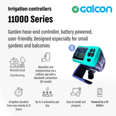 Galcon 11000 large LCD and buttons for simple programming and quick setup