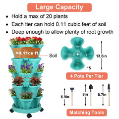 GameXcel side profile of stacked tiers maximizing planting area
