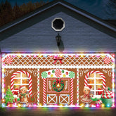 Ganeen gingerbread house full front view showing festive curb appeal