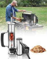 GANGSHELO front view showing compact smoker and easy controls for portable smoking