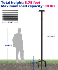 Garbuildman five-prong base closeup demonstrating firm ground anchoring