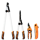 GARCARE full 4-in-1 pruning set displayed, convenient all-in-one garden solution