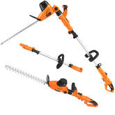 GARCARE front view of pole trimmer showing full length and controls for versatile trimming