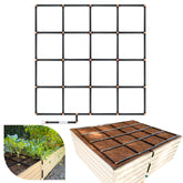 Garden In Minutes front view of pre-assembled 4x4 grid showing full layout and easy setup