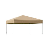Garden Winds canopy top front view showing full beige cover and fit benefit