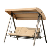 Garden Winds front view beige canopy showing full coverage and neat fit