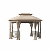 Garden Winds front view beige canopy top showing full fit