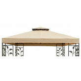 Garden Winds front view beige canopy top showing full fit and renewed shelter