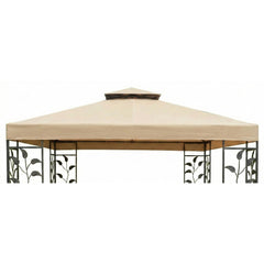 Garden Winds front view beige canopy top showing full fit and renewed shelter