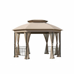 Garden Winds front view beige canopy top showing full fit