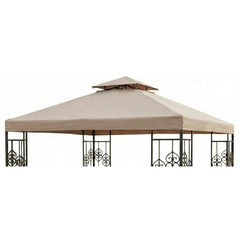 Garden Winds front view canopy top showing full beige coverage and neat fit