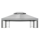 Garden Winds front view of slate gray replacement canopy showing clean fit and coverage