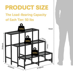 Garden 4 you angled display highlighting ladder silhouette and space-saving benefit
