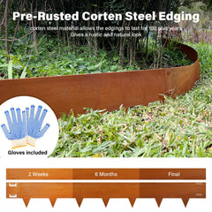 Gardenaire close-up of corten rust patina for long-lasting protection