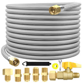 GardenNow front view showing 48ft hose and adapter kit for versatile hookups