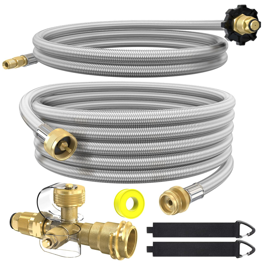 GardenNow brass tee front view showing sturdy construction and versatile ports