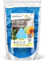 GARDENWISE front packaging showing balanced 20-20-20 and benefit of versatile feeding