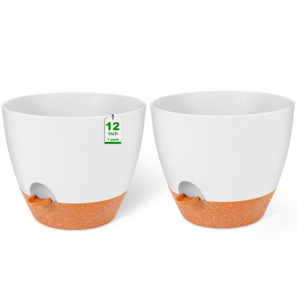 GARDIFE front view white planter showcasing modern matte finish and stable base