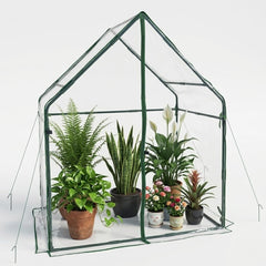 Gardzen front view assembled greenhouse showing full coverage and easy access