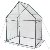 Gardzen front view assembled showing full greenhouse protecting plants