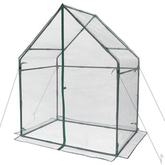 Gardzen front view assembled showing full greenhouse protecting plants