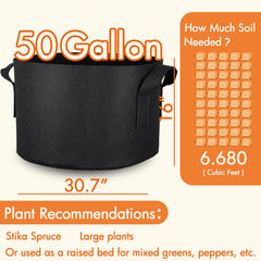 Gardzen grow bag filled with soil ready for planting, eases large plantings
