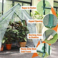 Gardzen in use on a patio with containers, safeguarding vegetables