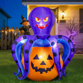 Garma front view inflatable showing full octopus pumpkin and bright colors
