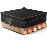 GARPROVM front view of square hot tub cover showing full fit and protection