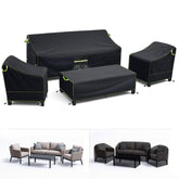 GARPROVM full 4-piece set front view protecting patio furniture and resisting weather