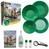 Garrett front packaging of the deluxe green 9-piece kit showing included tools and benefit of organized setup