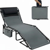 Garvee chaise front view showing full lounger and recline options for comfort