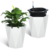 Garvee front view of both 16-inch planters showing elegant shape and dual set benefit