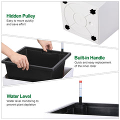 Garvee underside view showing drainage system and gutters, prevents root waterlogging