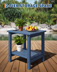 GarveeLife table in use with drinks and books showing convenience for outdoor lounging